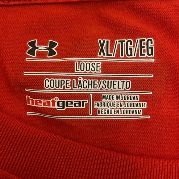 Red Under Armour Short Sleeve T-Shirt - Picture 3 of 5